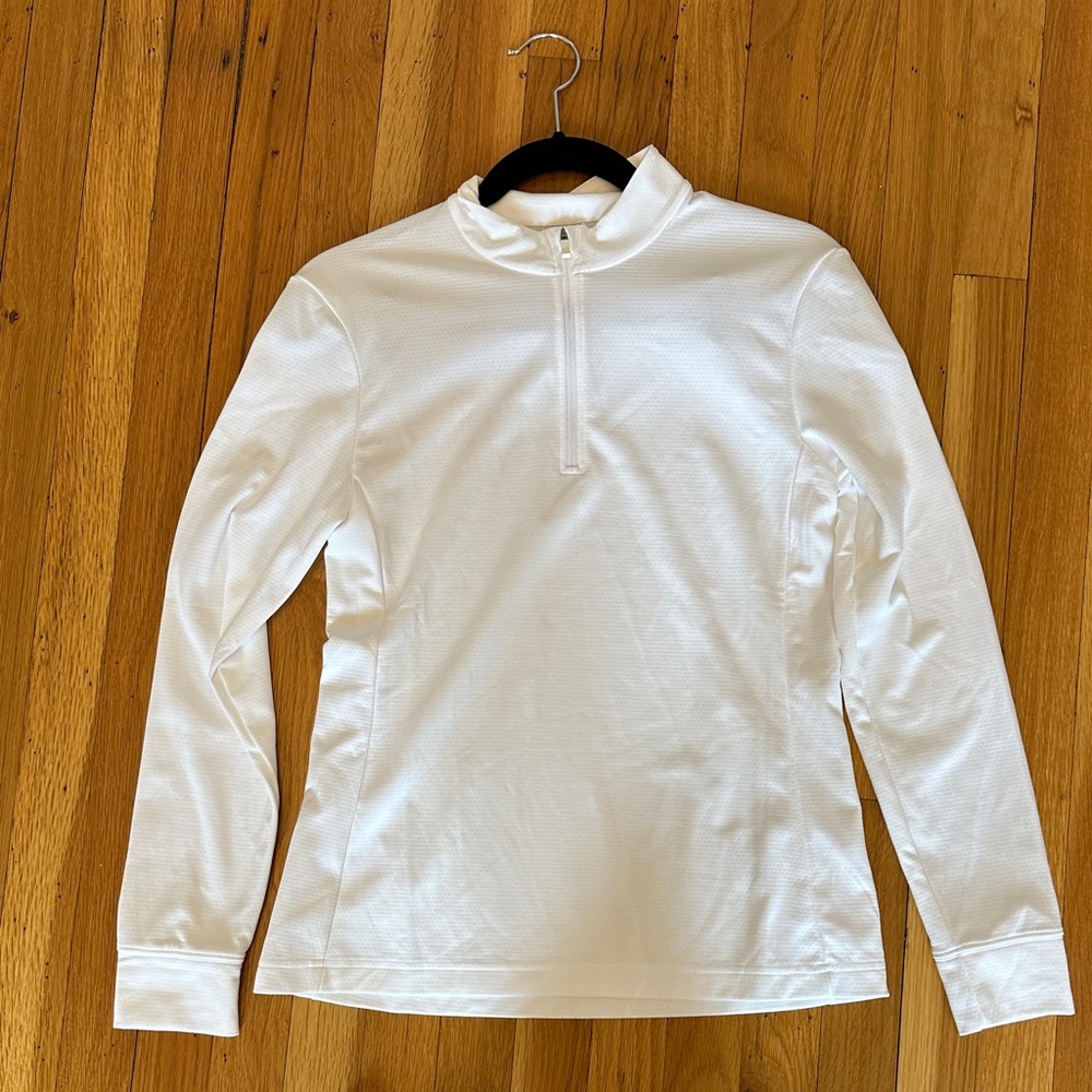Nike White Dri-FIT Quarter-Zip Top